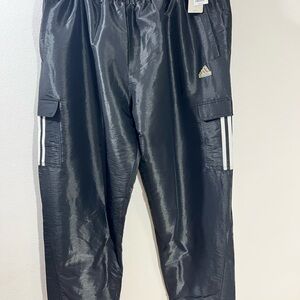 Adidas JF6618 Sun Woven Cargo Lightweight Sports Men Pants Size 3XL Black